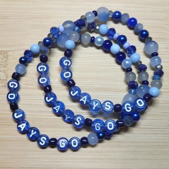 Blue Jays Fan Inspired Friendship Bracelet - Picture 3 of 3